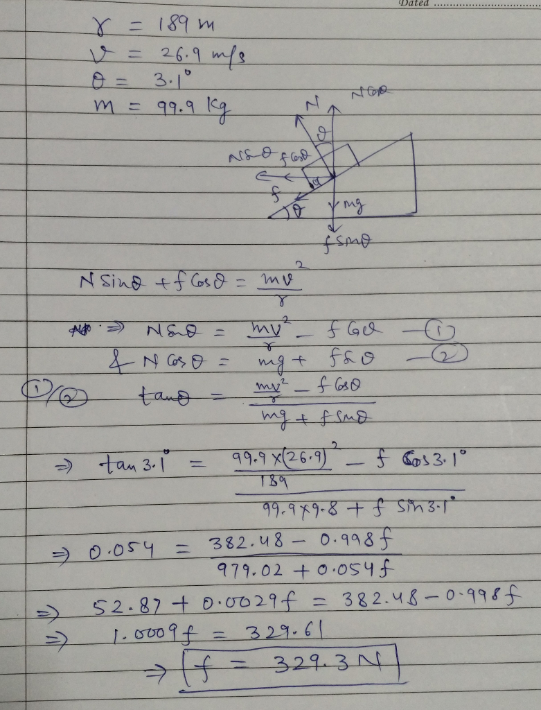 Consider A Train That Rounds A Banked Curve With A Radius Of 189 M At A ...